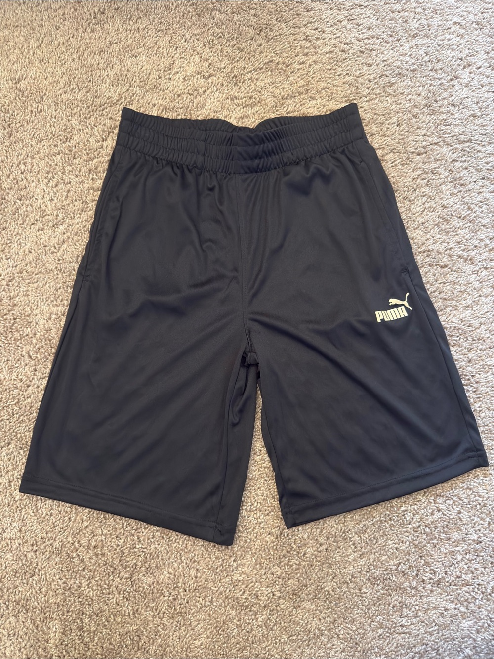 Puma Boys Black Athletic Shorts